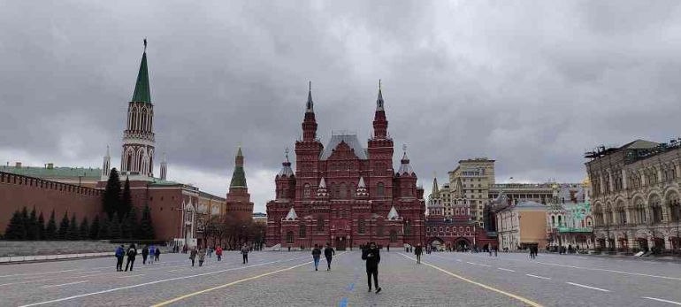 Pemandangan Red Square Moskow Rusia. (Instagram Ekaterina Gudkova )