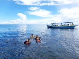 Tempat snorkling di Pulau Lengkuas (dokpri)