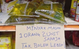 Sesama Produsen Sawit Minyak Goreng Malaysia RM 2.5 atau Rp 8.400. Foto/b.harian/my