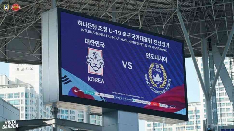 Friendly Match Indonesia versus Korea Selatan| Foto: Twitter/PSSI