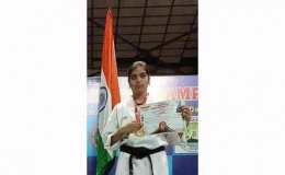 Juara dunia karate dari Kashmir Mehreen Banday. | Sumber: www.dailyexcelsior.com