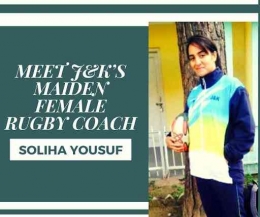Pemain dan pelatih olahraga rugbi Soliha Yousuf. | Sumber: thebetterkashmir.com