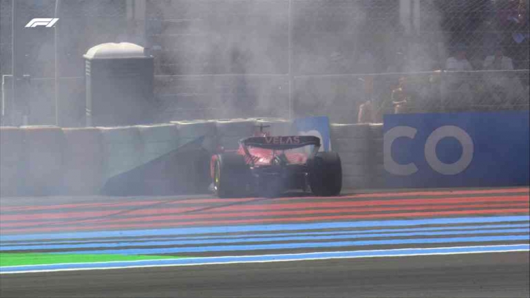 Leclerc's crash at Turn 11 (F1.com)