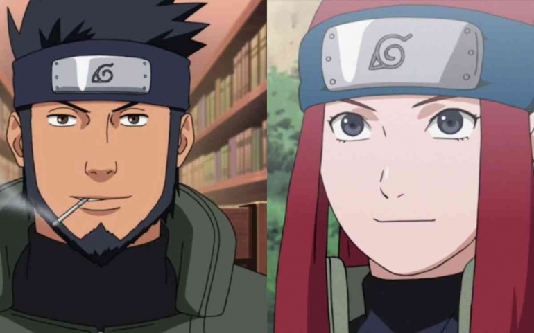 Asuma Sarutobi dan Uzumaki Kushina dalam serial Naruto Shippuden. (sumber: CBR.com/credit: Pierrot Studio)