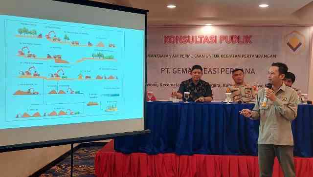 Pemaparan strategi PT GKP dalam pemanfaatan air permukaan sungai, Senin (25/7/2022) Foto. Wayan Sukanta