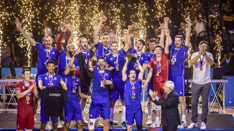 Prancis lengkapi emas Olimpiade 2020 dengan menjadi juara di Volleyball Nations League 2022| Dok en.volleyballworld.com
