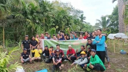 Peseta dari 7 LPHD yang mengikuti Sekolah Lapang Agroforestry Kopi. (Foto : Petrus Kanisius/YP).