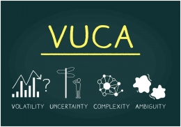 Kita saat ini hidup di zaman VUCA. Sumber gambar: VUCA.jpg (16431156) (integratedconsulting.cz)  