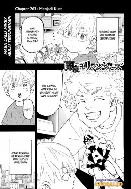 Serial manga Tokyo Revengers chapter 263 Bahasa Indonesia panel 1. (sumber: Dok. Kiryuu.id/Tokyo Revengers)