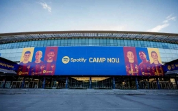 Stadion Barcelona namanya ditambahkan Spotify Camp Nou saat kerjasama sponsos dilakukan (Foto: Situs Resmi Barca).
