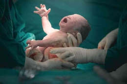 Ilustrasi bayi baru lahir.(SHUTTERSTOCK/LittleDogKorat via Kompas.com)