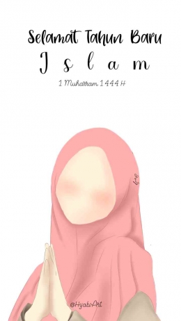 Illustrasi Kartun Hijab Muslimah_Hijabart 20022