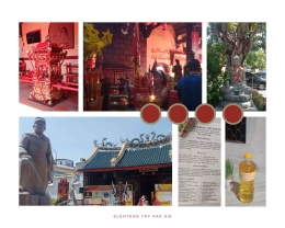Suasana di Kelenteng Tay Kak Sie, Ciamsi, patung Budha, dan minyak goreng yang dijual disana. Doc. Pribadi