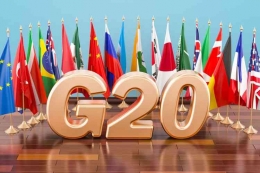 Negara-negara anggota G20 (Shutterstock/AlexLMX via Kompas)