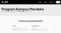 Tampilan Website Kampus Merdeka