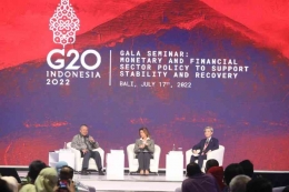 Gubernur Bank Indonesia Perry Warjiyo saat berbicara di acara Gala Seminar Forum G20, 17 Juli 2022 di Bali. (Foto: bi.go.id)