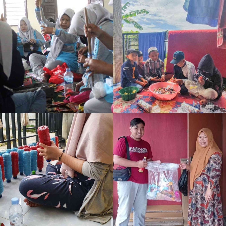 Pelatihan dan Proses Pembuatan Ecobrick Bersama Ibu-ibu PKK dan Warga Kampung Padajaya RT 01 (Dokpri)