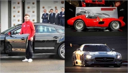 Messi dan sebagian koleksi mobilnya. Sumber: Getty Images / UGC via www.sportsbrief.com