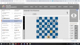 (Indonesia VS Bangladesh Dok: pribadi/tangkapan layar chessolympiad.fide.com)