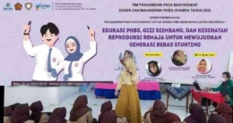 Paparan materi oleh Hj. Nur Asiah, M.Kes mengenai PHBS dan Gizi Seimbang (27/7/2022) - Dokpri