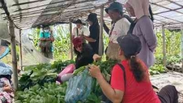 Dokpri Juli 2022: Petani belajar bertani organik sekaligus belanja sayur untuk kebutuahn rumah