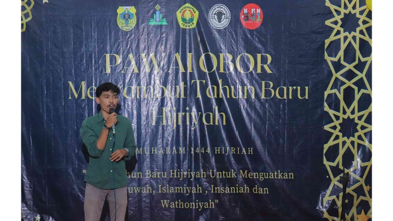 Sambutan Ketua Panitia Pawai Obor, M. Alfiq Baina S./dokpri