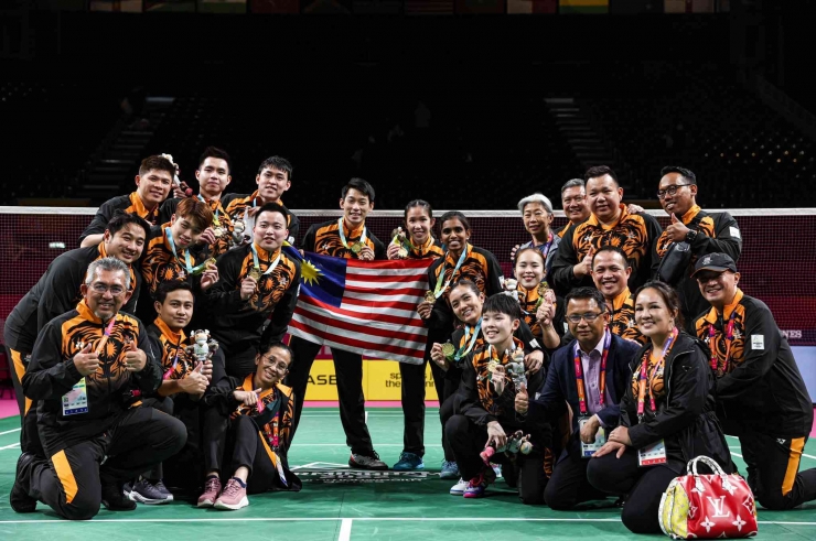 Tim beregu Malaysia berhasil meraih medali emas di Birmingham 2022 Commonwelth Games (sumber foto: BWF Media akun twitter)