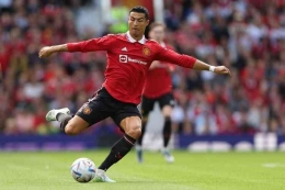 Cristiano Ronaldo, pemain Manchester United. Foto: Nigel Roddis via Kompas.com
