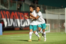 Timnas Indonesia U-16 berhasil mengalahkan Singapura dengan skor telak 9-0 dalam lanjutan Piala AFF U-16 di Satidon Maguwoharjo, Sleman. | Sumber: Dokumentasi PSSI via Kompas.com