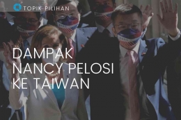 Ketua DPR AS Nancy Pelosi dan Wakil Ketua Parlemen Taiwan Tsai Chi-chang. (ilustrasi diolah kompasiana dari AFP/SAM YEH)
