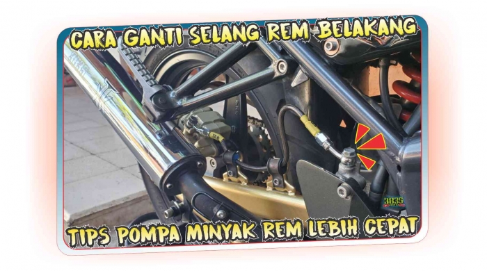cara ganti selang rem belakang sepeda motor/dokpri