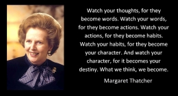 Quotes dari Mantan Perdana Menteri Inggris Margaret Thatcher mengenai bagaimana pikiran dapat mempengaruhi hidup | Sumber Gambar: brainyquote.com