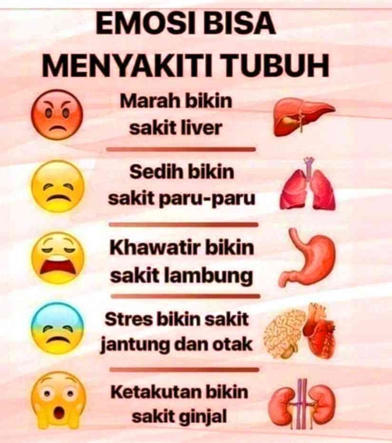 Emosi yang dapat mempengaruhi kesehatan kita | Sumber Gambar: Instagram ID @yukbelajarJSR