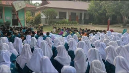 Kegiatan Setiap Jumt Pagi di SMPN 5 Kandis Siak Riau