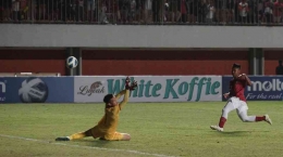 Nabil Asyura mencetak gol kemenangan Timnas Indonesia U16 2-1 atas Vietnam  (Foto Antara/Andreas Fitri Atmoko). 