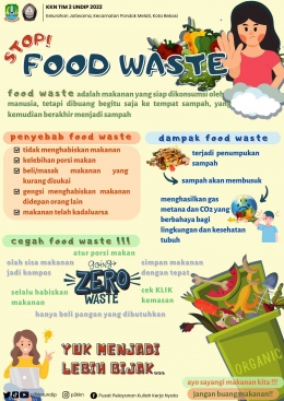 Ilustrasi 2. Poster Sosialisasi Food Waste (Dokpri)