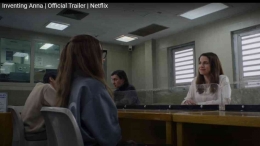 Vivian wawancara Anna di penjara I Sumber foto ; Netflix