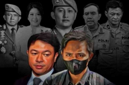 Ilustrasi gambar kolase kasus tindak pidana pembunuhan berencana Brigadir Joshua | Dokumen Gambar Via Pikiran Rakyat.co.id