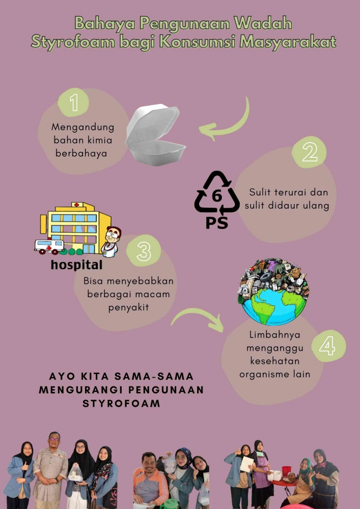 Poster bahaya pengunaan wadah styrofoam bagi konsumsi masyarakat/Dok Pribadi