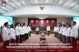 Foto Dokumentasi Pendaftaran Partai Kebangkitan Bangsa (PKB) (Diakses Dari Akun Instagram Resmi KPU Republik Indonesia)