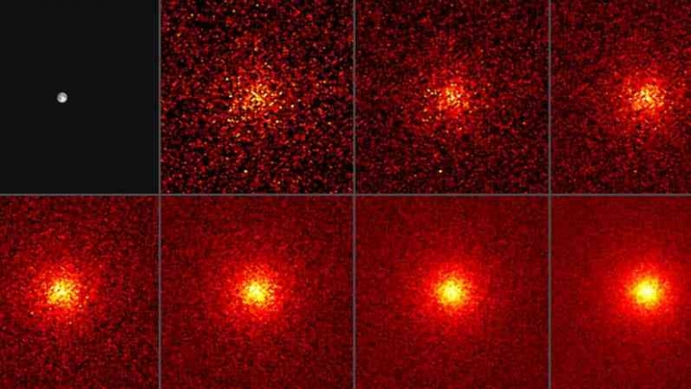 Bulan bersinar lebih terang dari matahari pada tingkat sinar gamma (Sumber gambar: NASA-Focus.de).