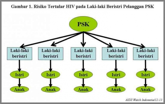 Matriks. Risiko ibu rumah tangga tertular HIV/AIDS dibanding PSK. (Foto: Dok Pribadi/Syaiful W. Harahap)