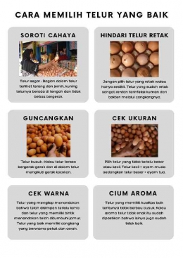 Poster Sosialisasi Cara Memilih Telur yang Baik ketika Membeli di Pasar (Sumber: Dokumentasi Pribadi)