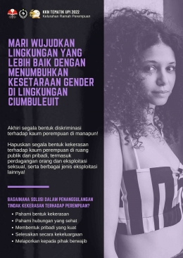 Poster Persuasif mengenai Pentingnya Menjaga Kesetaraan Gender di Lingkungan Kelurahan Ciumbuleuit. dokpri