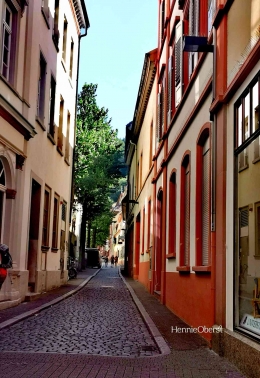 Gang di antara rumah-rumah penduduk di kota tua Heidelberg | foto: HennieOberst 