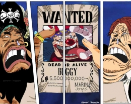 One Piece Kurohige, Buggy, Shansk in new Yonko LineUp. (Sumber: DeviantArt by Jonyis1)