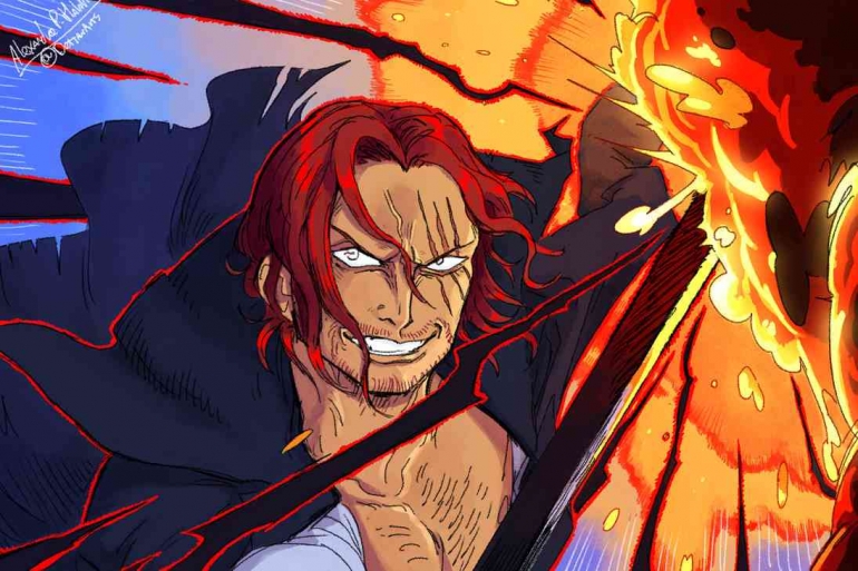 Shanks Haki One Piece fanart Wallpaper. (sumber: DeviantArt by DettanArts)