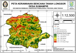 Hasil Peta Kerawanan Bencana Tanah Longsor di Desa Sumampir (Dokpri)