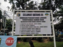 Kawasan Layanan Terintegrasi Ramah Anak di Rawa Bunga, Jatinegara, Jakarta Timur. Dokpri.