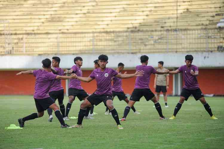 Para pemain timnas U16 berlatih. Foto: dok pssi dipublikasikan kompas.com